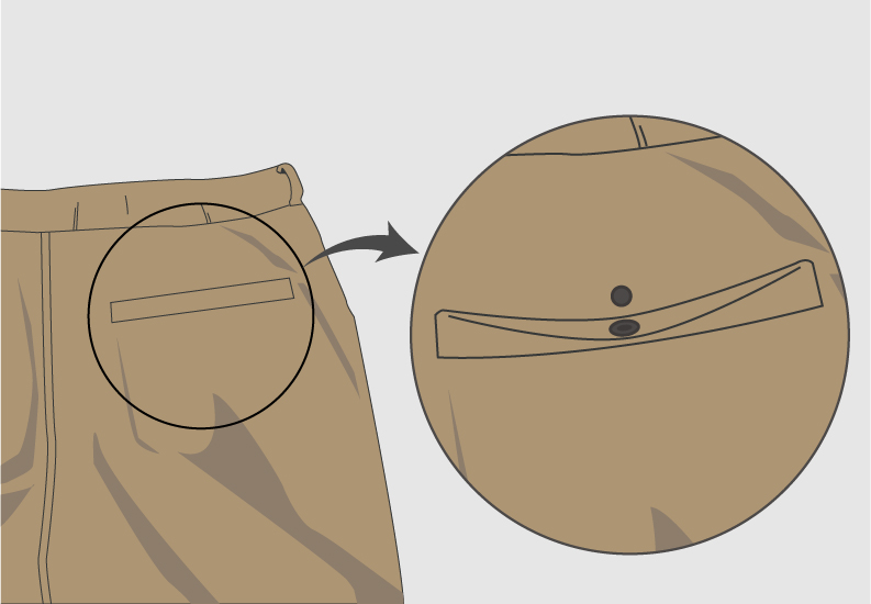 sun concealed pocket